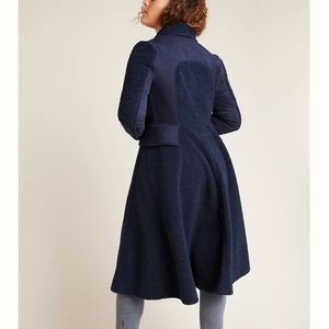 Anthropologie Cassia Sueded Sherpa Coat
